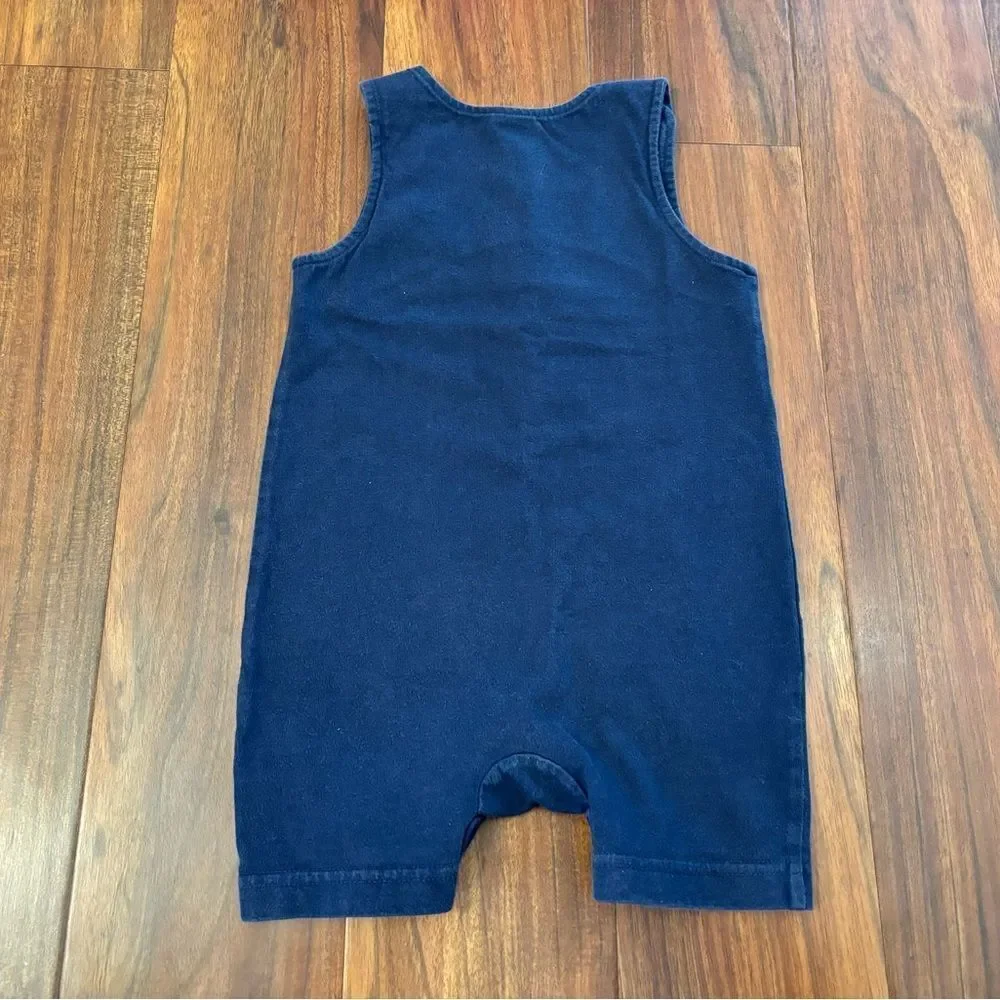 Old Navy vintage y2k 2003 navy car sleeveless romper